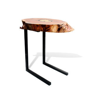 Aglow, Molten Wood, Table, Brass, Casting Metal into Wood 
