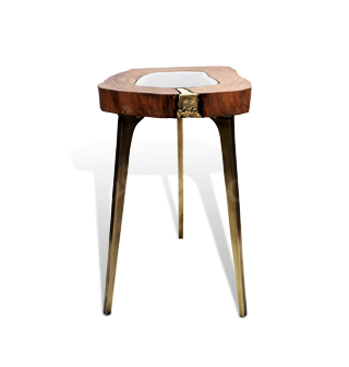 Aglow, Molten Wood, Table, Cast Aluminium, Cast Aluminum Furniture,Casting Metal into Wood